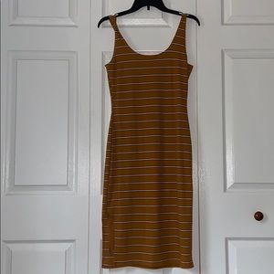 Yellow mustard stripped dress